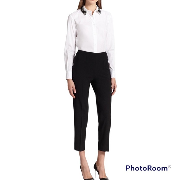 Piazza Sempione Audrey Cropped Wool Pants